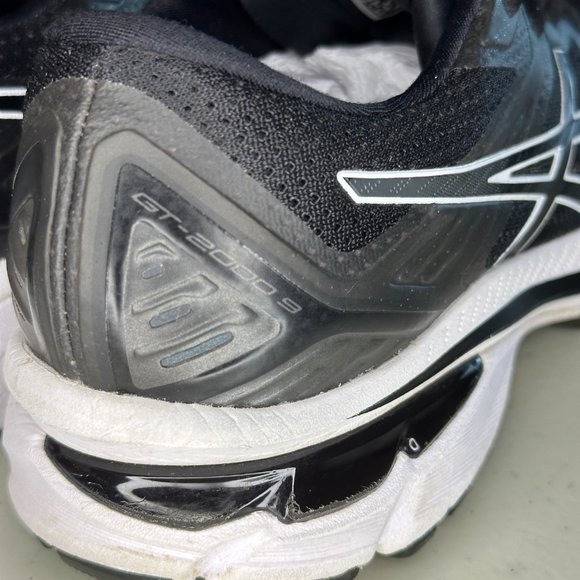 Asics Womens GT 2000 9 1012A859 Black and White Running Shoes Sneakers Size 7 - Picture 6 of 9